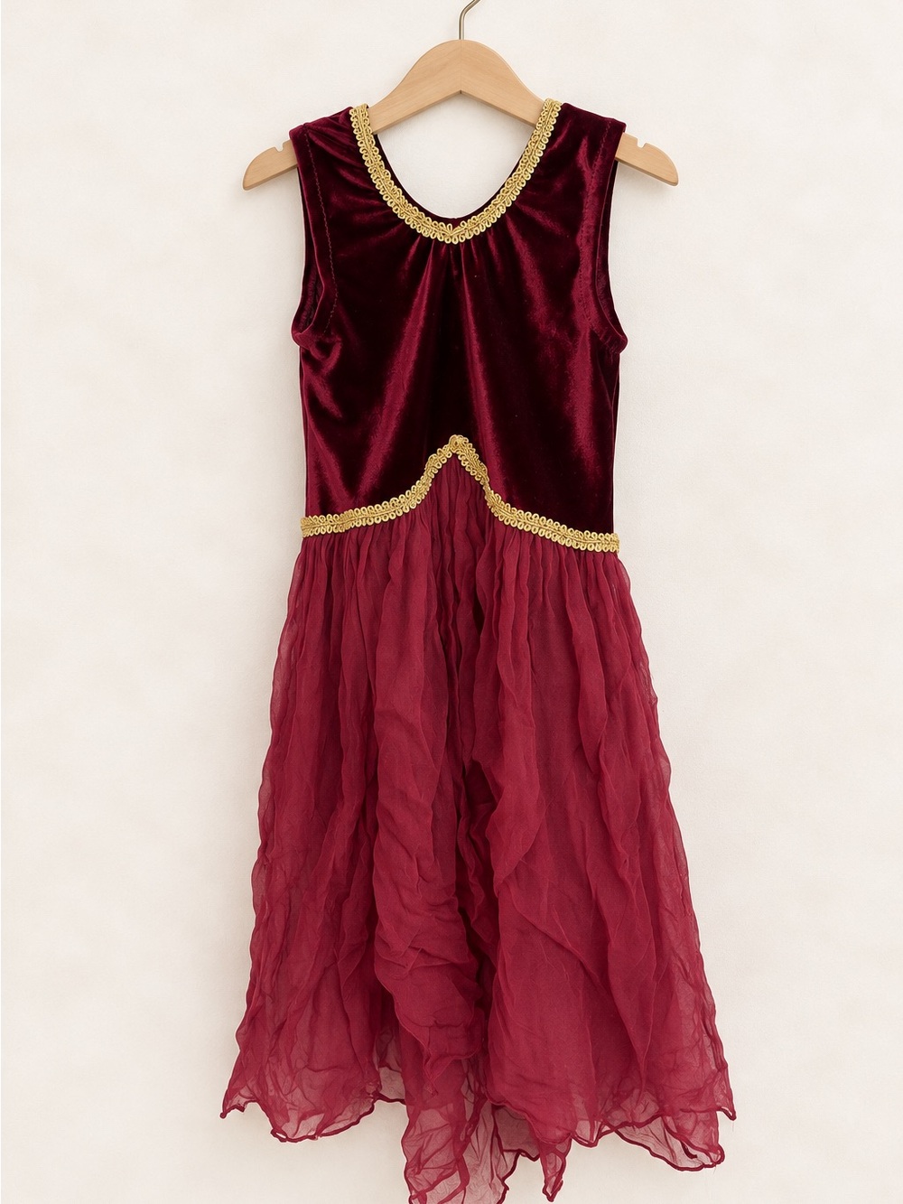Girls Kids Burgundy Medieval Inspired Halloween Costume / Renaissance Dress